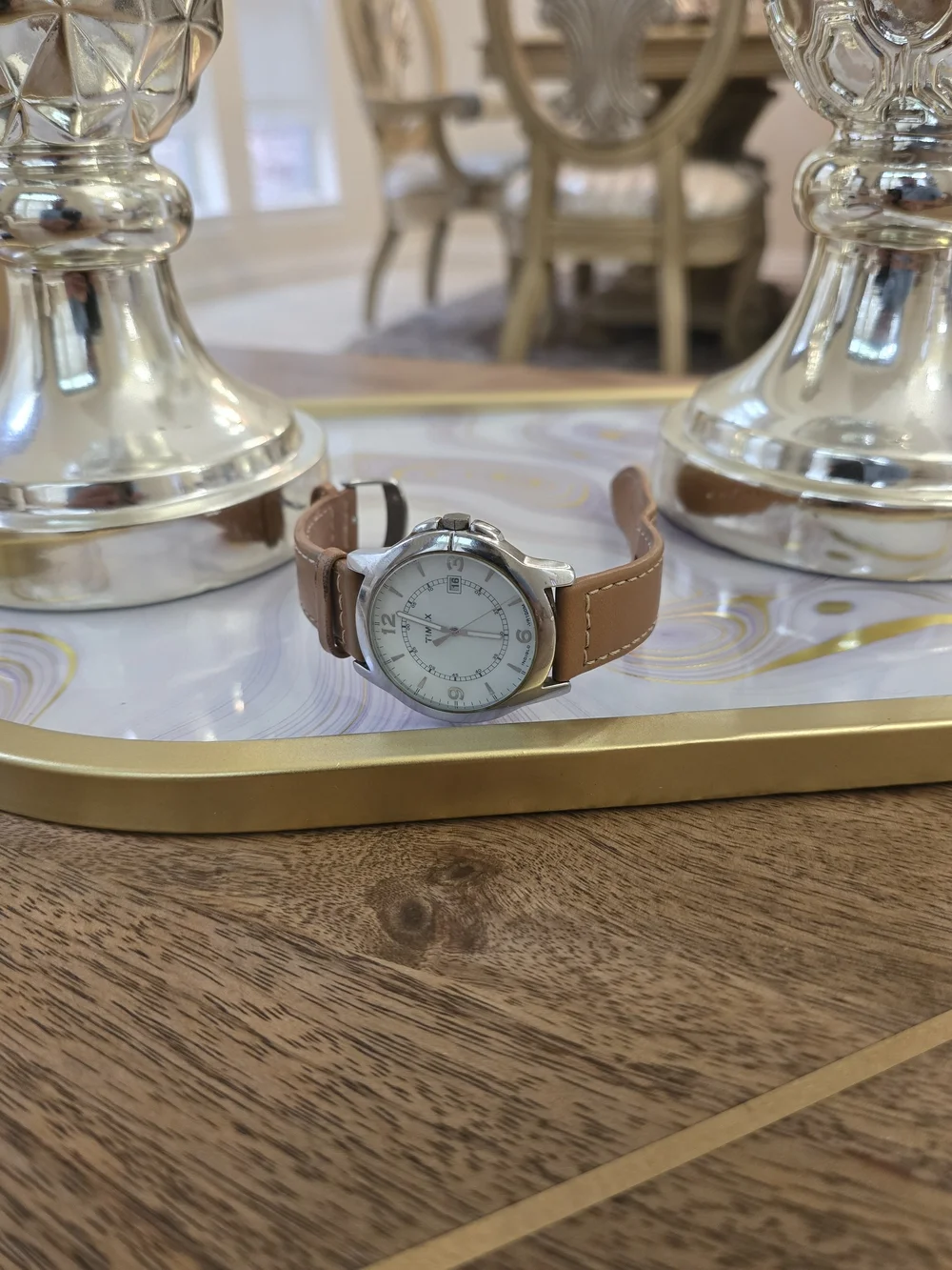 Timex Men's Brown Leather Strap Watch - Classic Field Style